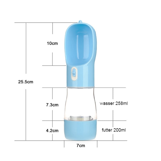 Hunde Trinkflasche Mit Futterbehälter